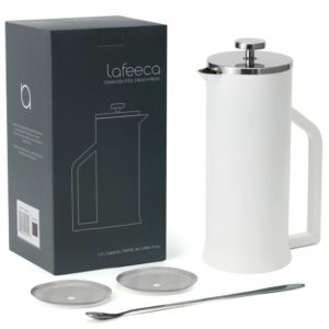 Lafeeca Stainless Steel French Press - White